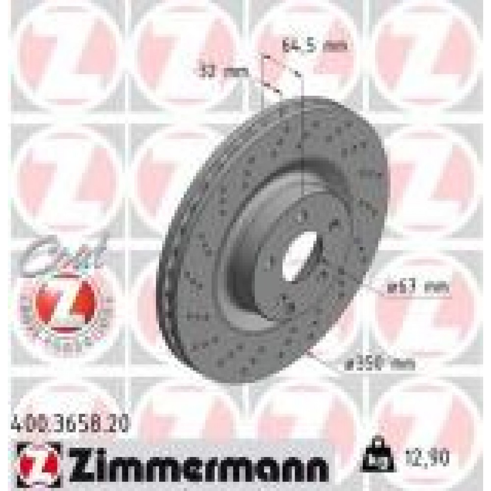 Диск гальмівний (передній) MB S-class (W221)/E-class (W211) 03-13 (350x32)(з покр)(з отворами(вентил)