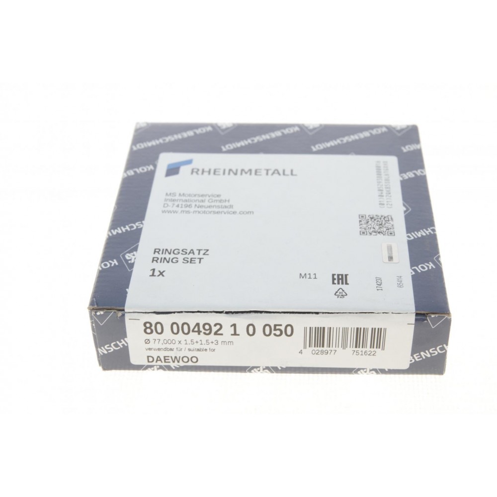 Кільця поршневі Daewoo Lanos/Nexia 1.5 8V 90- (77.00mm/+0,50) (1.5x1.5x3.0)