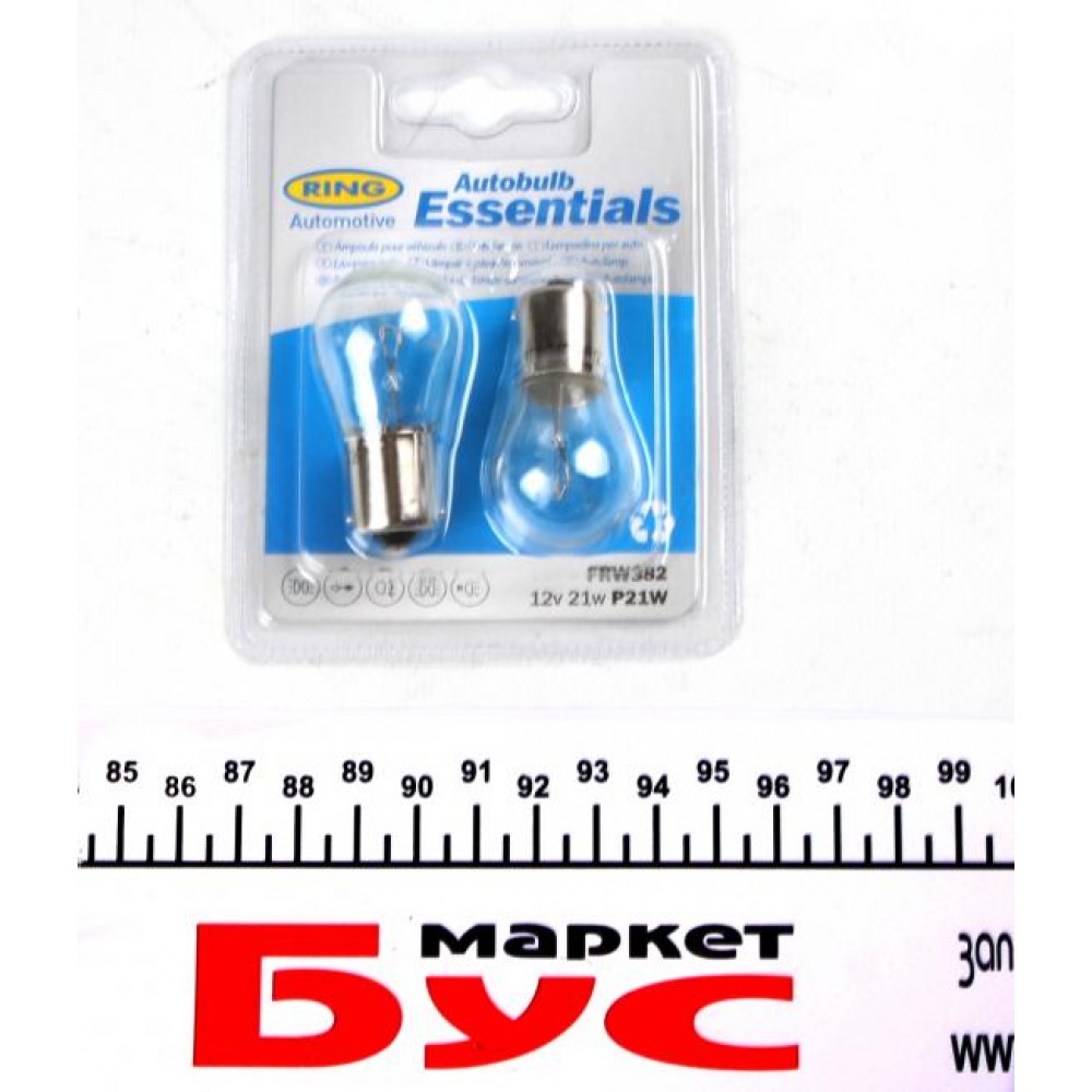 Автолампа P21W 12V 21W BA15s (SCC) Standard (блістер/2 шт.)