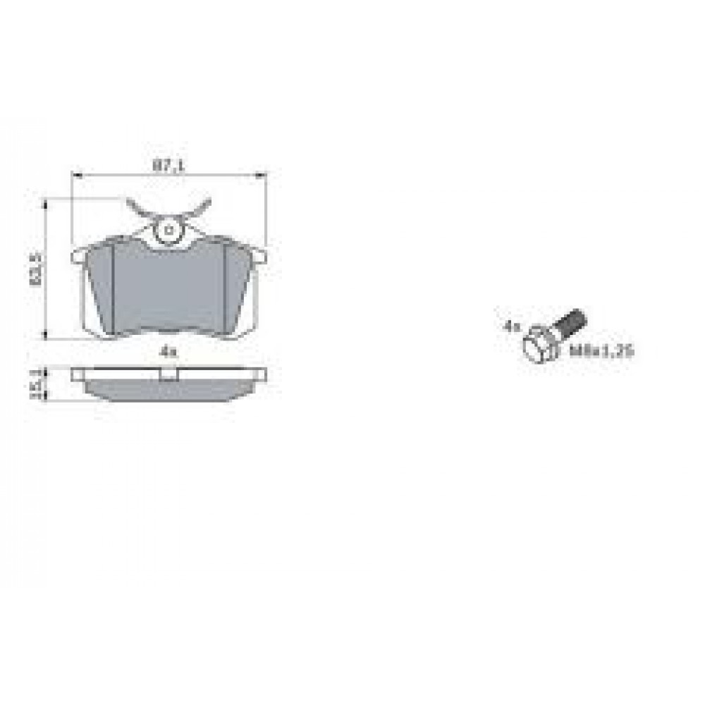 Колодки гальмівні (задні) VW Passat B2 83-02/ Peugeot 405 87-96/Renault Megane I 97-03 (Lucas)