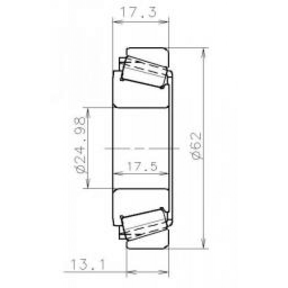 Підшипник КПП Renault Trafic/Master II (25x62x17.5), первин. вал, (M20 New, M32 New, PF6, PK4)