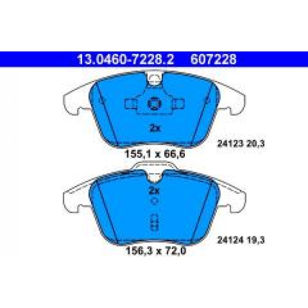 Колодки гальмівні (передні) Ford Mondeo/Galaxy/S-Max/Volvo XC70/V70/S80 07-16/V60/S60/Land Rover 11- (Ate)