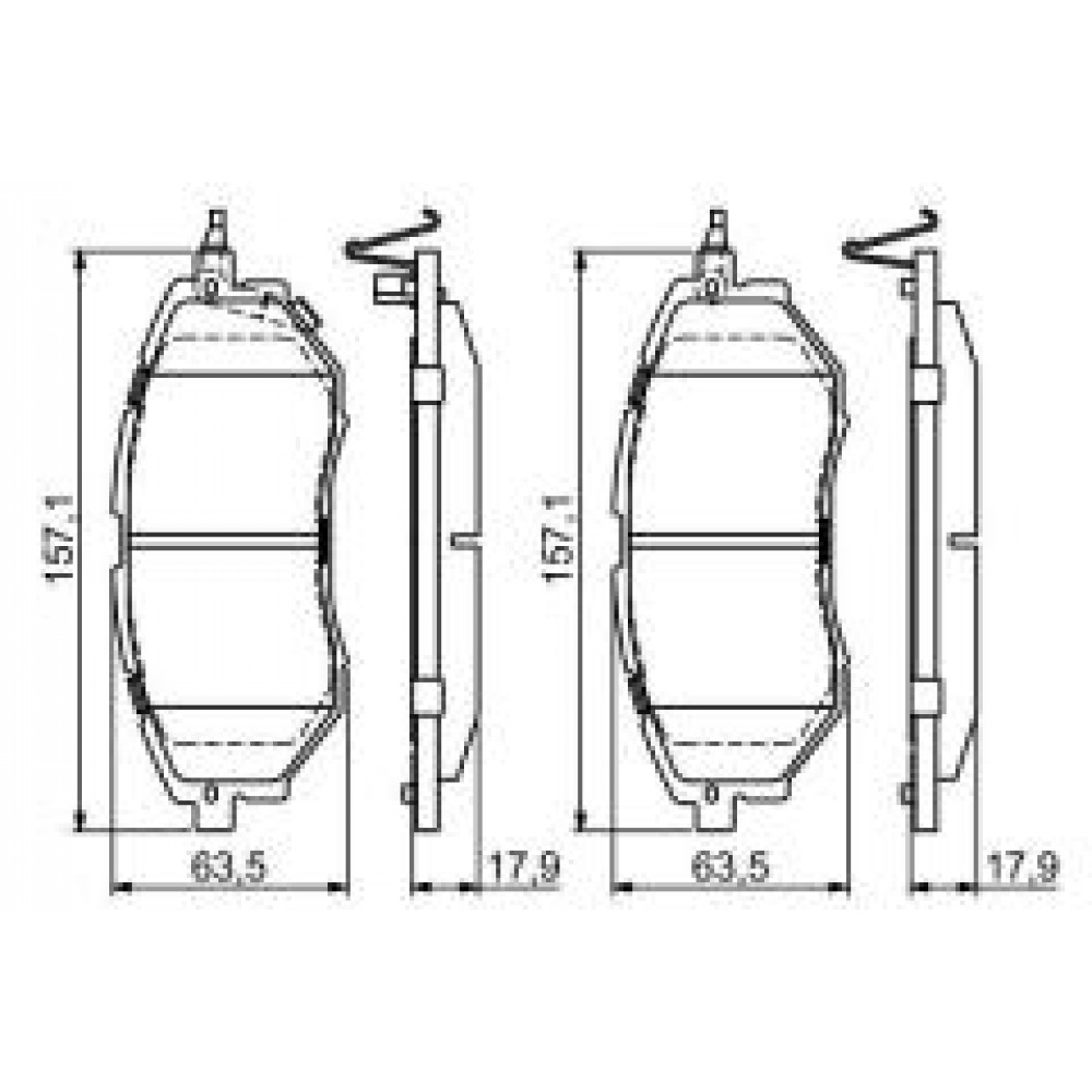Колодки гальмівні (передні) Subaru Forester 08-/Legacy IV/V 03-14/Outback 03-/Impreza 12-