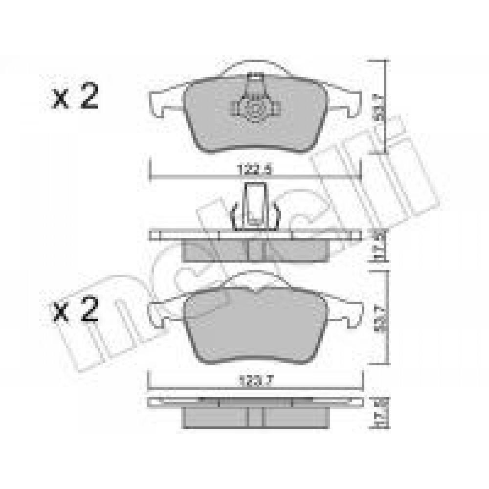 Колодки гальмівні (задні) Volvo S60 00-10/S70 97-00/S80 98-06/V70 95-08/XC70 Cross Country 97-07