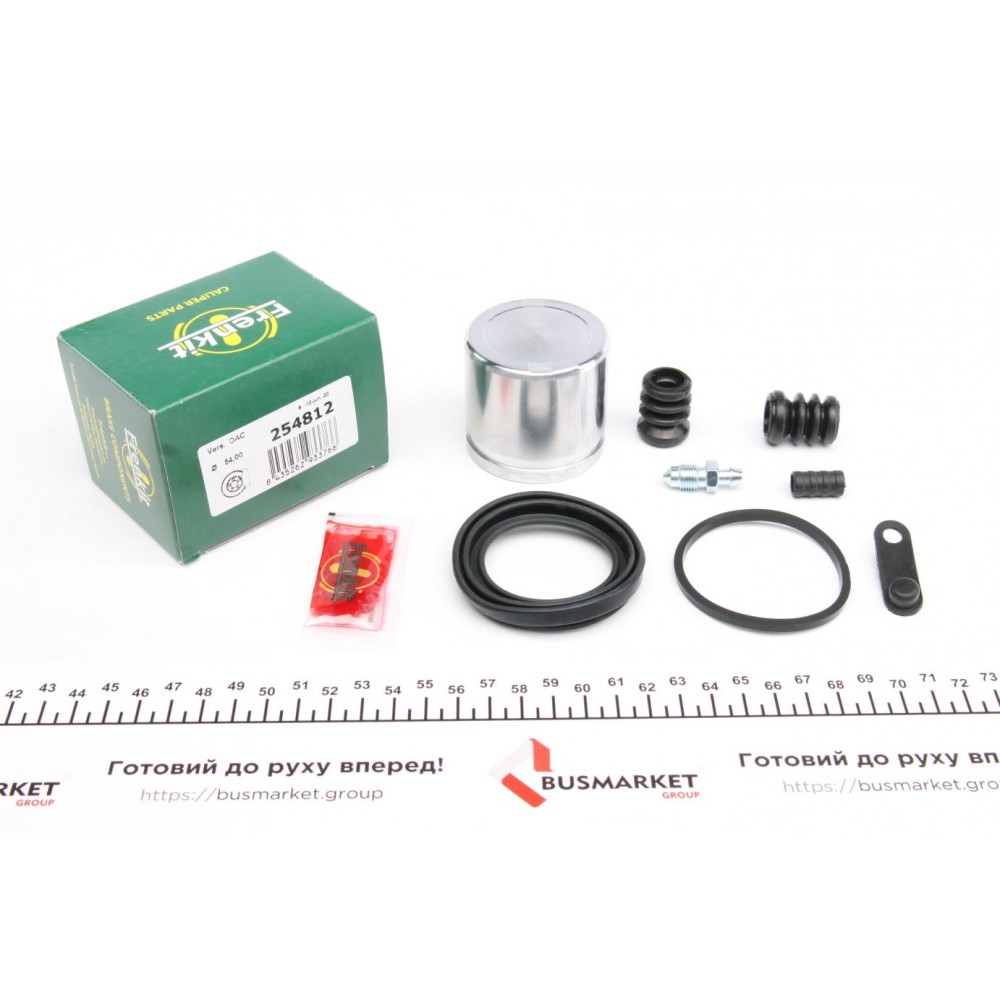 Ремкомплект супорта (переднього) Chevrolet Aveo 11- (d=54mm) (+поршень) (Dac)