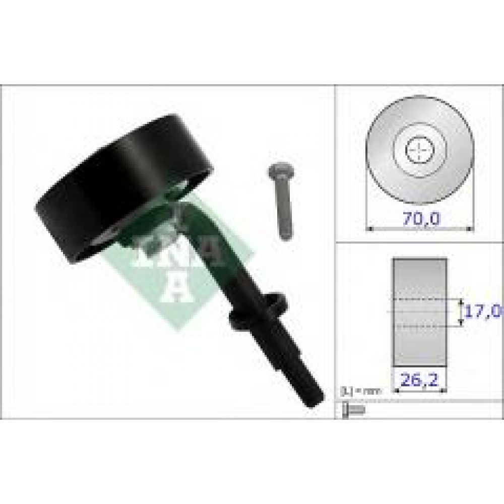 Ролик генератора BMW 3/5/7 E46/60/65 01- (натяжний) (70х26), M47/M57