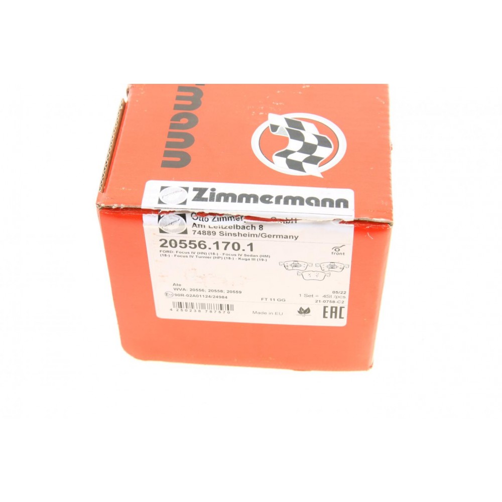 Колодки гальмівні (передні) Ford Focus/Kuga 1.0-2.0 EcoBoost18-(Ate)