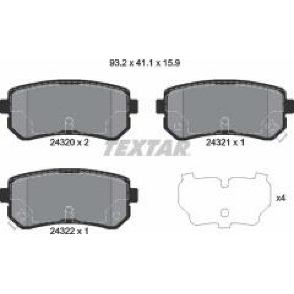 Колодки гальмівні (задні) Hyundai Accent/I20/I30/Ix35/Kia Ceed/Rio/Sportage 1.2-3.3 05- (Mando) Q+