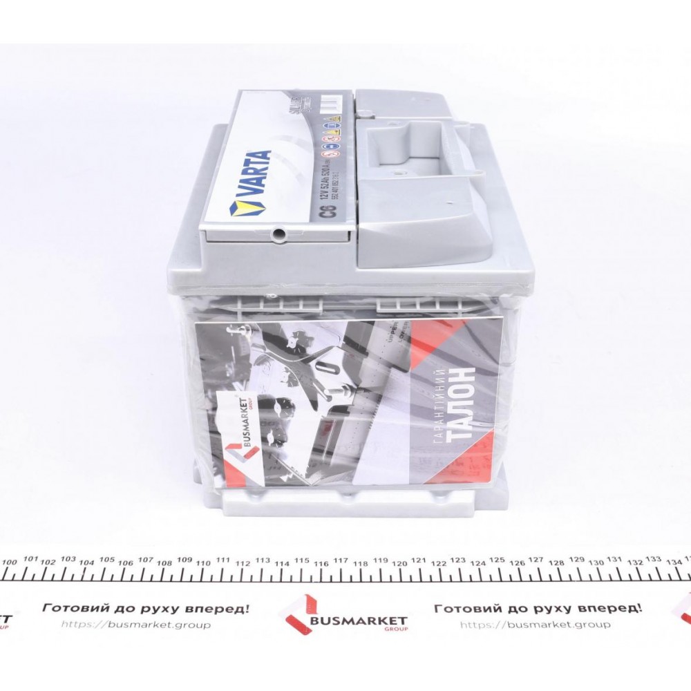 Акумуляторна батарея 52Ah/520A (207x175x175/+R/B13) Silver Dynamic C6