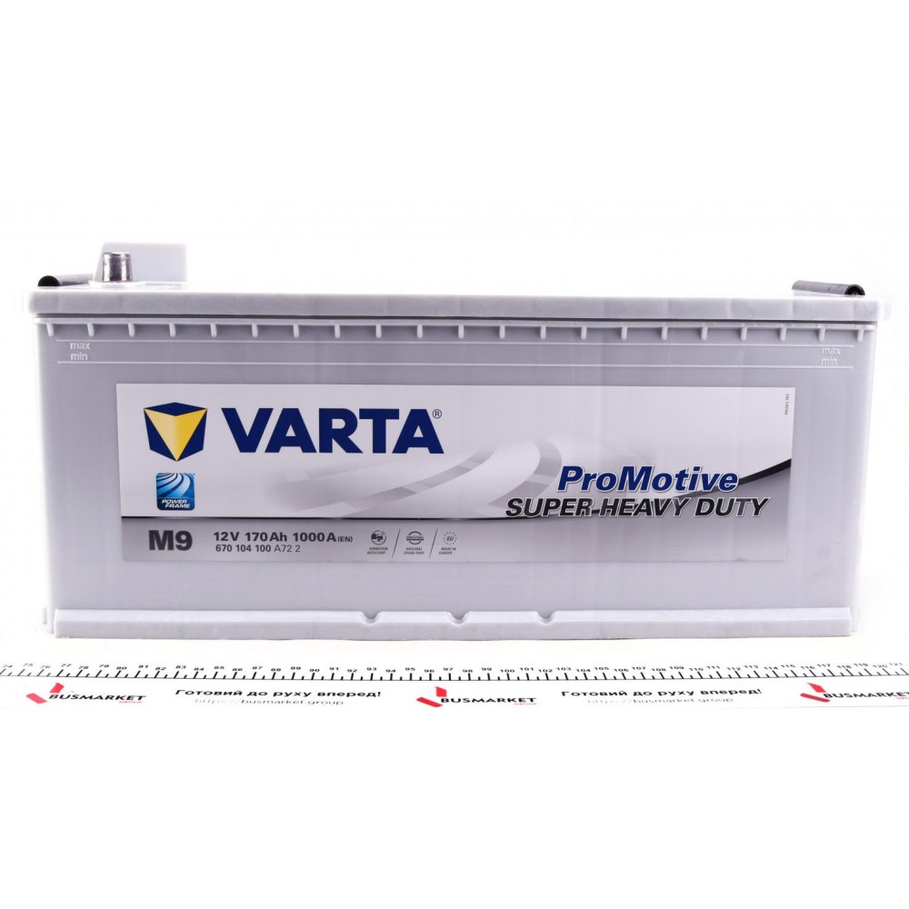 Акумуляторна батарея 170Ah/1000A (513x223x223/+L/B13) Promotive SHD M9 замінено на 670104100 A722