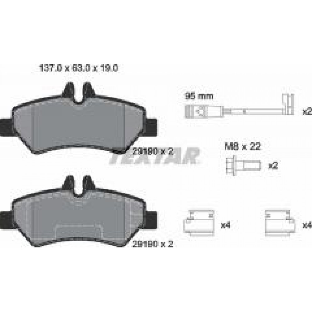 Колодки гальмівні (задні) MB Sprinter 209-319 CDI/VW Crafter 30-35 06- (Bosch) Q+ (з датчиками)