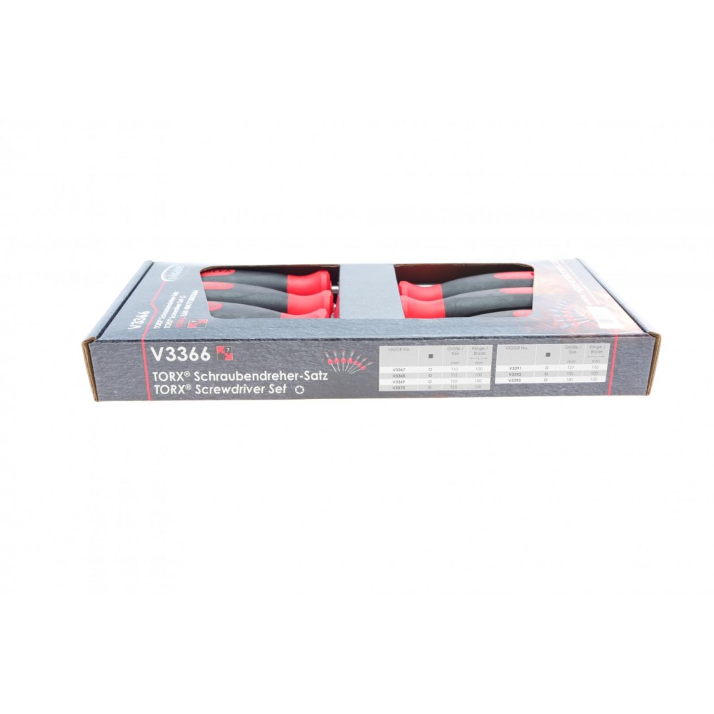 Набір викруток ударних Torx (7шт) (T10-T40)