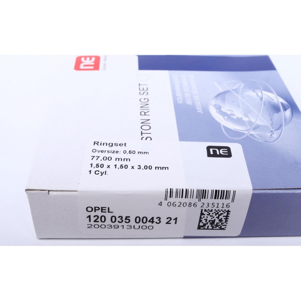 Кільця поршневі Daewoo Lanos 1.4/1.5i 90- (+0,25) (1.5-1.5-3) (на 1 поршень) = 8935482500