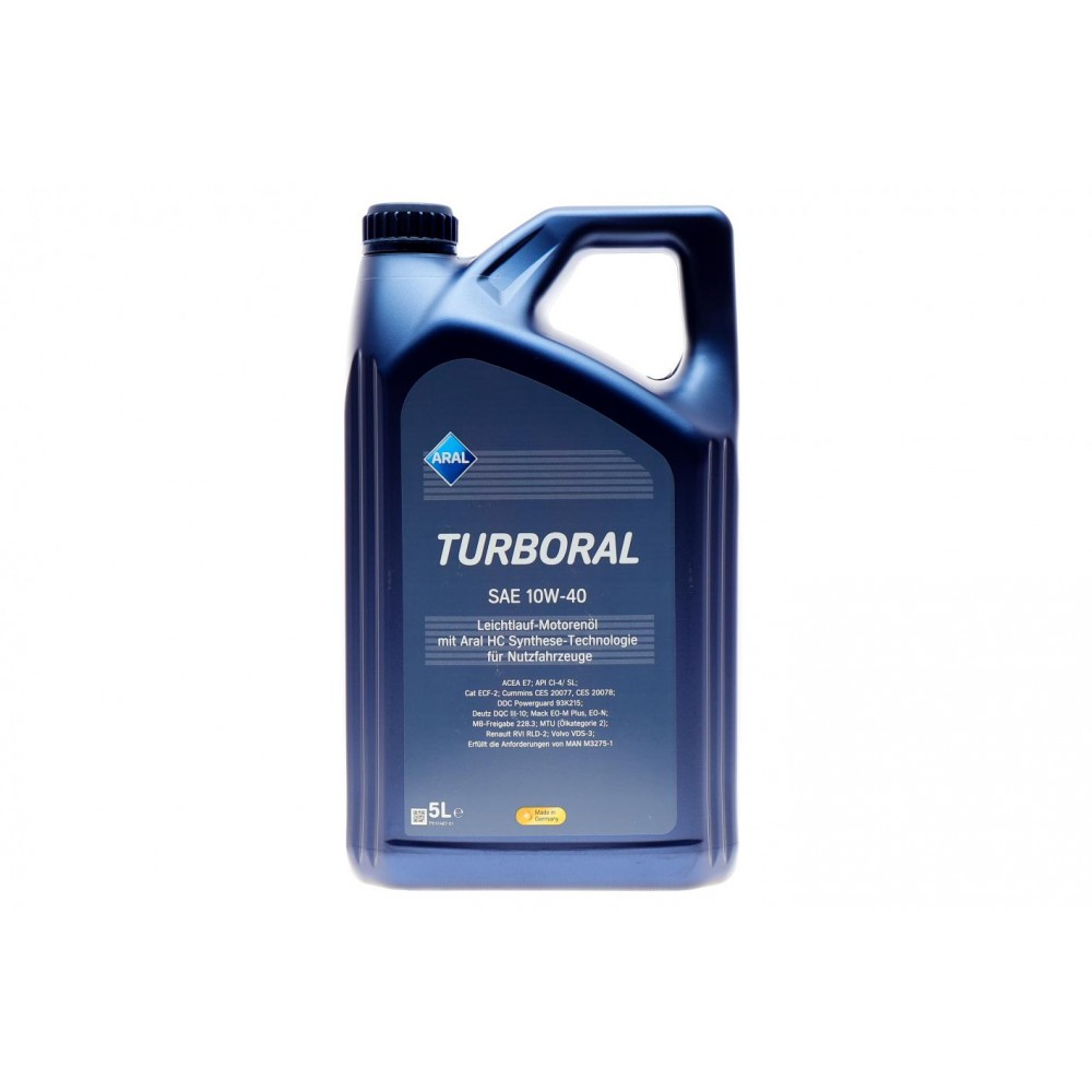 Олива 10W40 Turboral (5L) (MB228.3/MB 229.1/MB 235.28/Renault RLD/Volvo VDS-2) (22104)