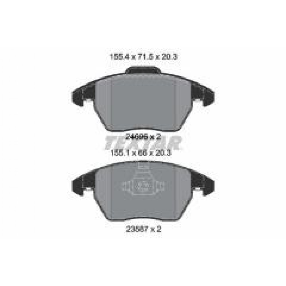 Колодки гальмівні (передні) Audi A1/Seat Ibiza/VW Polo 10-