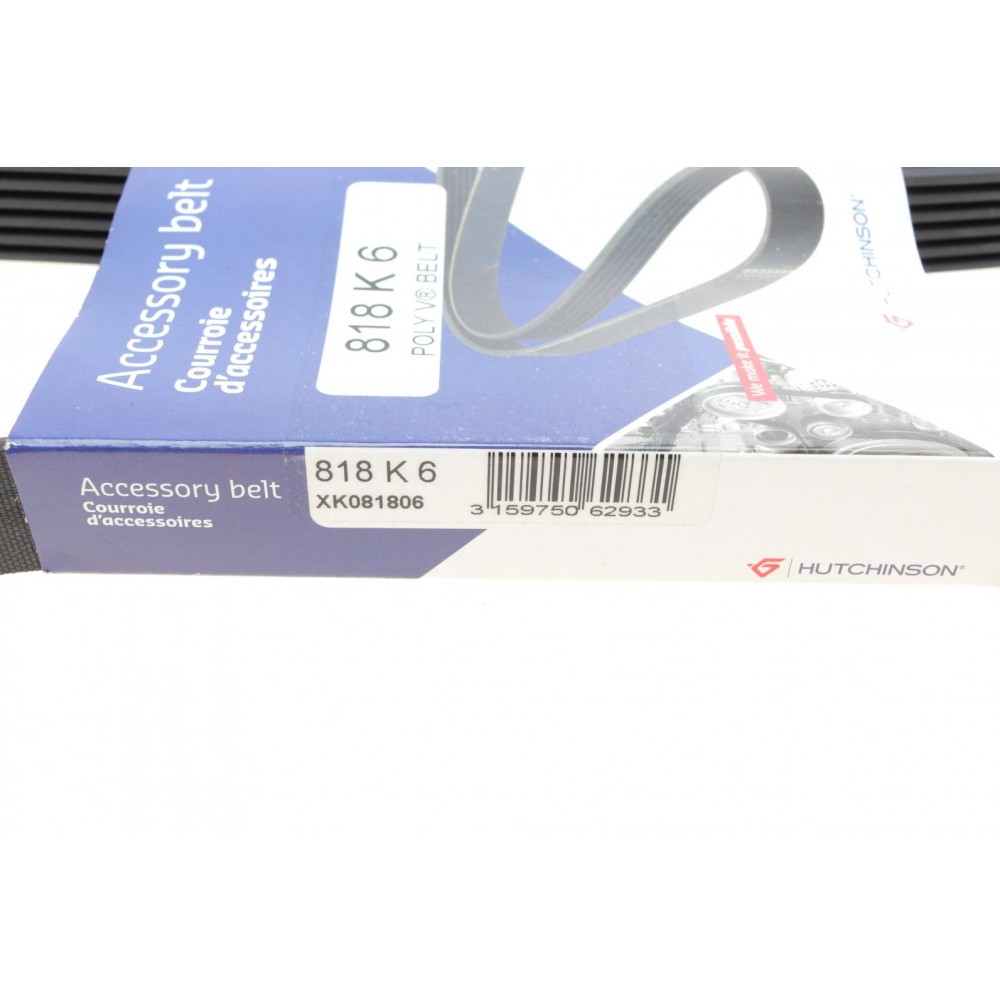 Ремінь генератора VW Polo/Skoda Fabia 1.4/1.9TDI 05-/Nissan Almera/Primera 1.5-1.8 00-08 (6PK818)