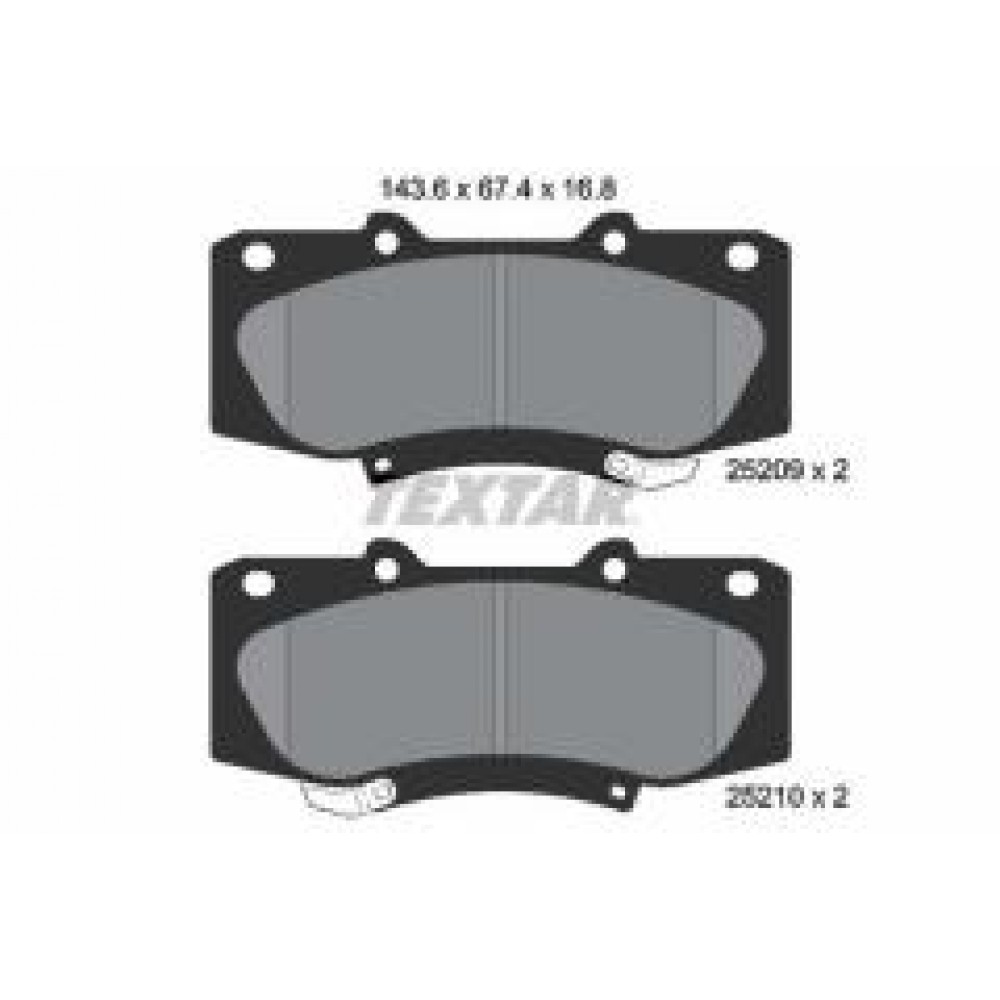 Колодки гальмівні (передні) Toyota Hilux 2.5/3.0D-4D 04-15 (Advics)