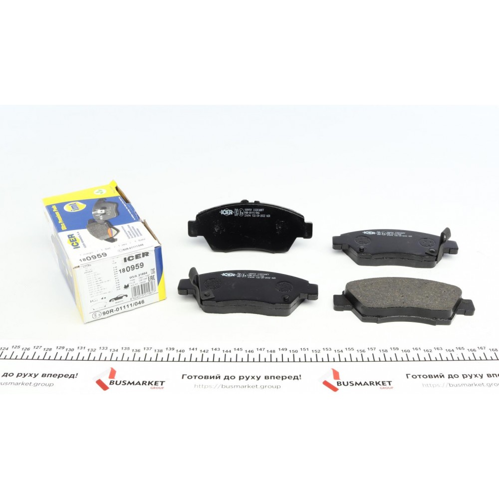 Колодки гальмівні (передні) Honda Civic V/VI/VII 91-05/CRX III 92-98/Jazz 08-14