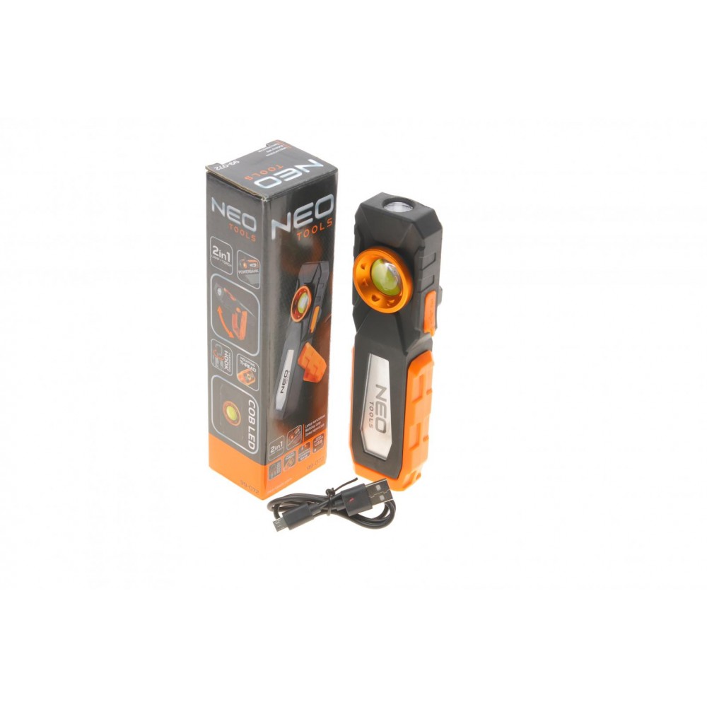 Ліхтарик-лампа (500Lm/10W/2000mAh/магнит/крюк/USB)