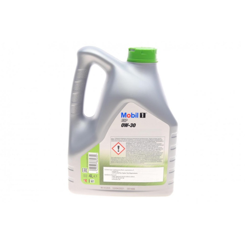 Олива 0W30 Mobil 1 ESP (4L) (504.00/507.00/ PORSCHE C30/MB 229.31/229.51/229.52)