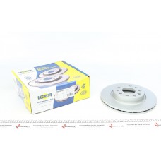Диск гальмівний (передній) Audi A3/Seat Leon/Skoda Octavia/VW Caddy/Golf 04- (280x22)(з покр.)(вент.)