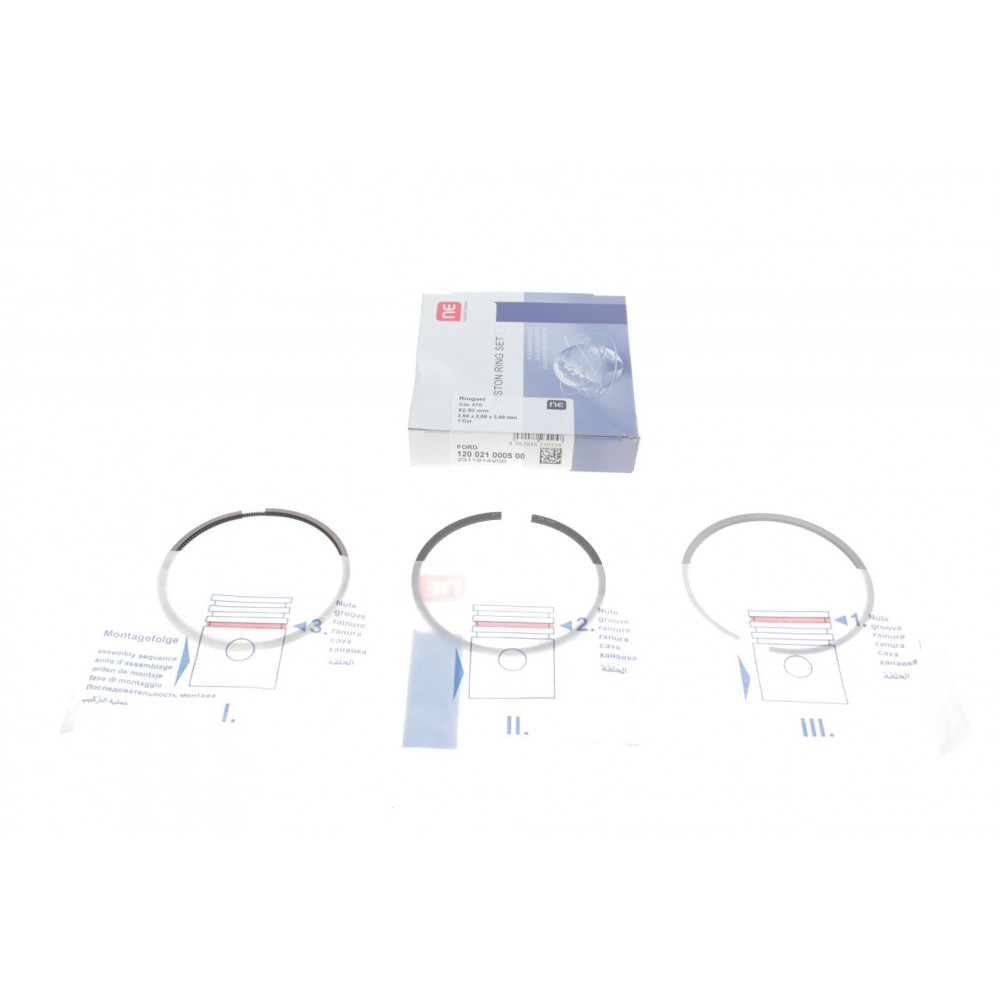 Кільця поршневі Ford Connect 1.8TDCI 02- (82.50mm/STD) (2.5-2-3) = 8921060000