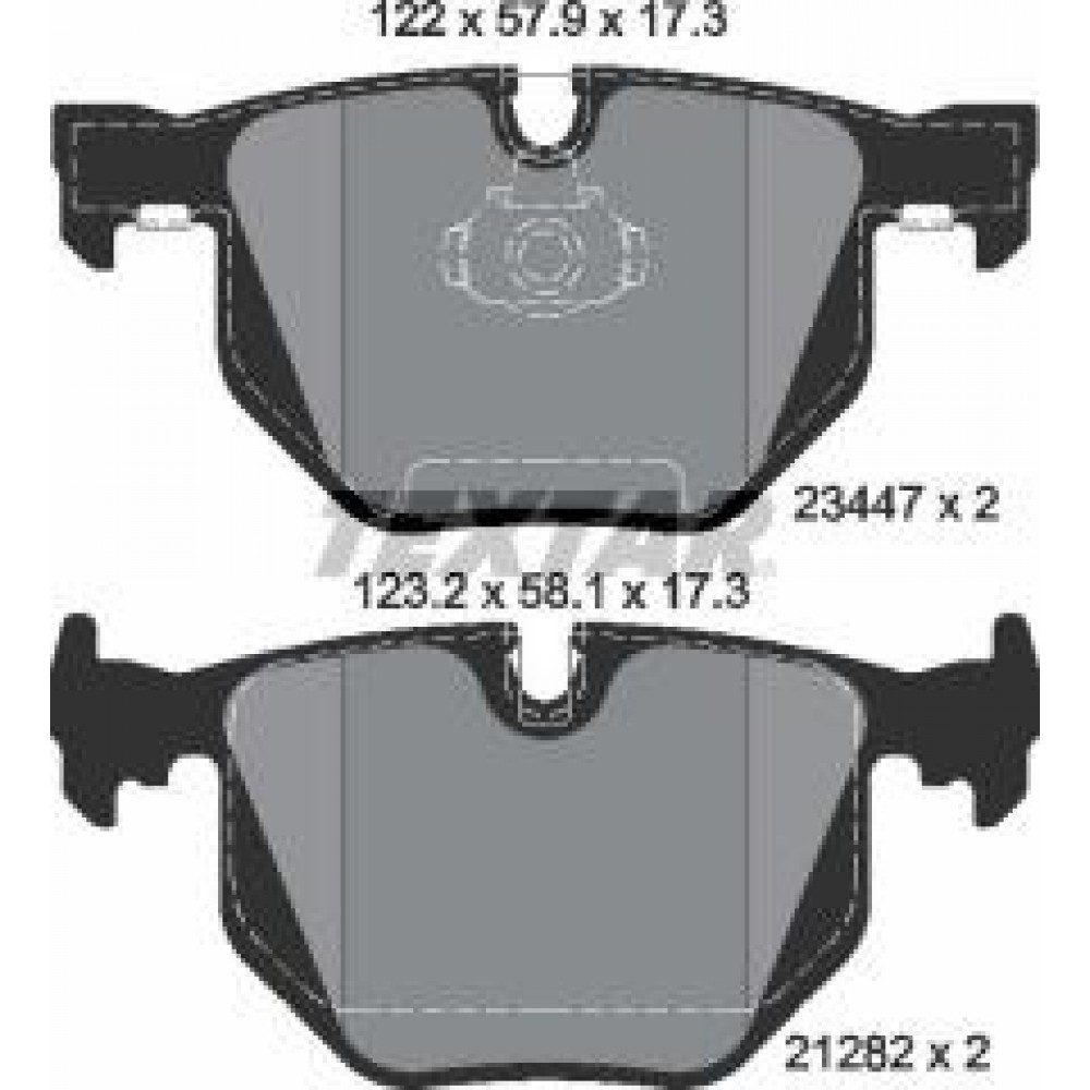 Колодки гальмівні (задні) BMW 7 (E65/E66/E67) 01-08 (Teves) Q+