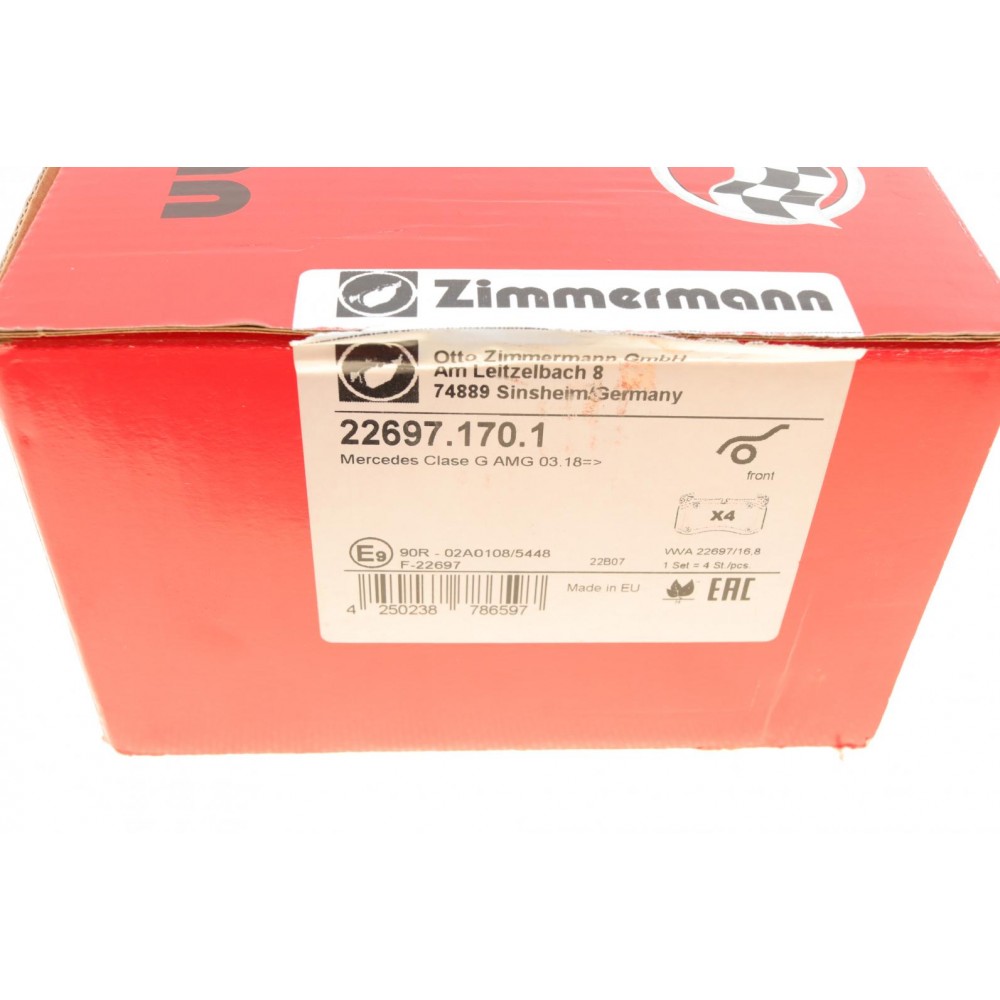 Колодки гальмівні (передні) MB GLE (V167/X167)/G-class (W463) 18-(Brembo)