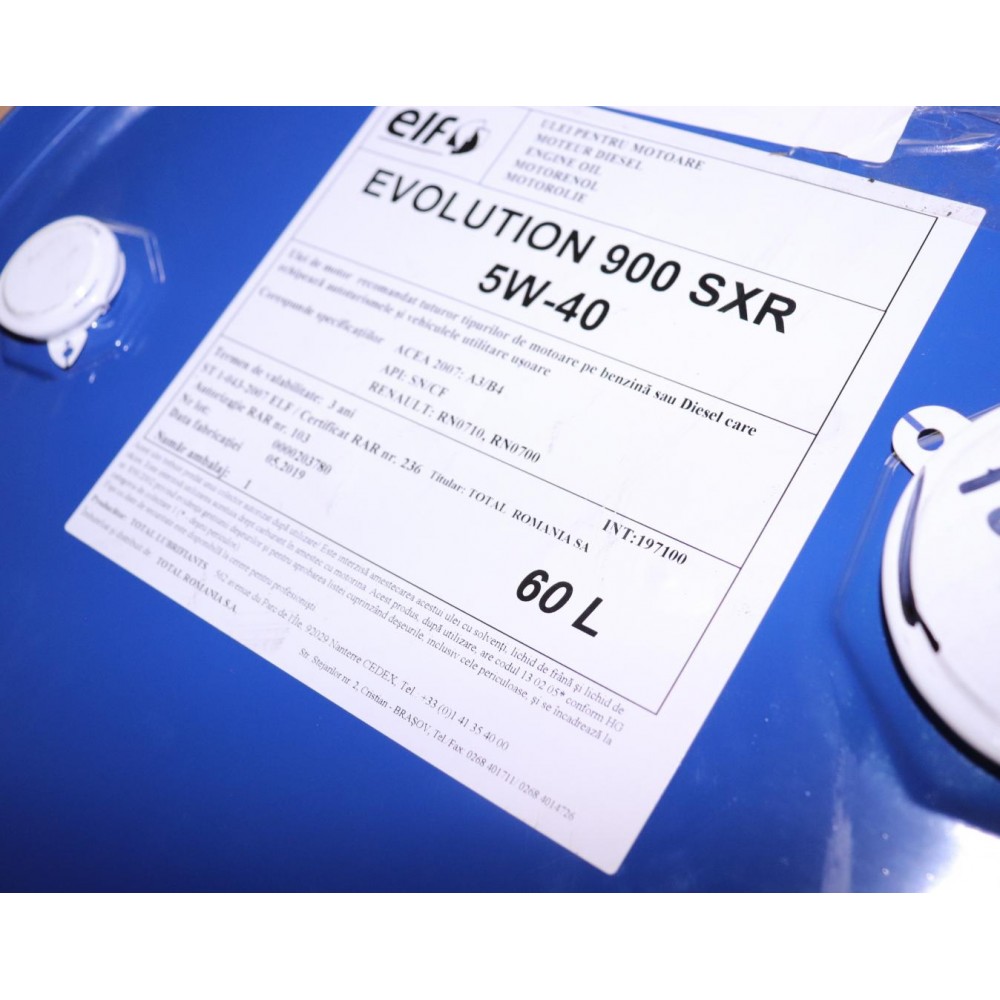 Олива 5W40 Evolution 900 SXR (60L) (ACEA A3/B4/API SM/RN 0700/RN 0710)