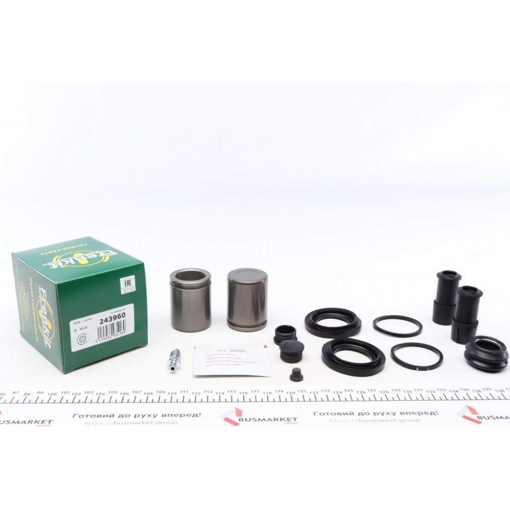 Ремкомплект супорта (переднього) Audi A4/A6/VW Passat 96-05 (d=43mm) (+2 поршня) (Lucas)