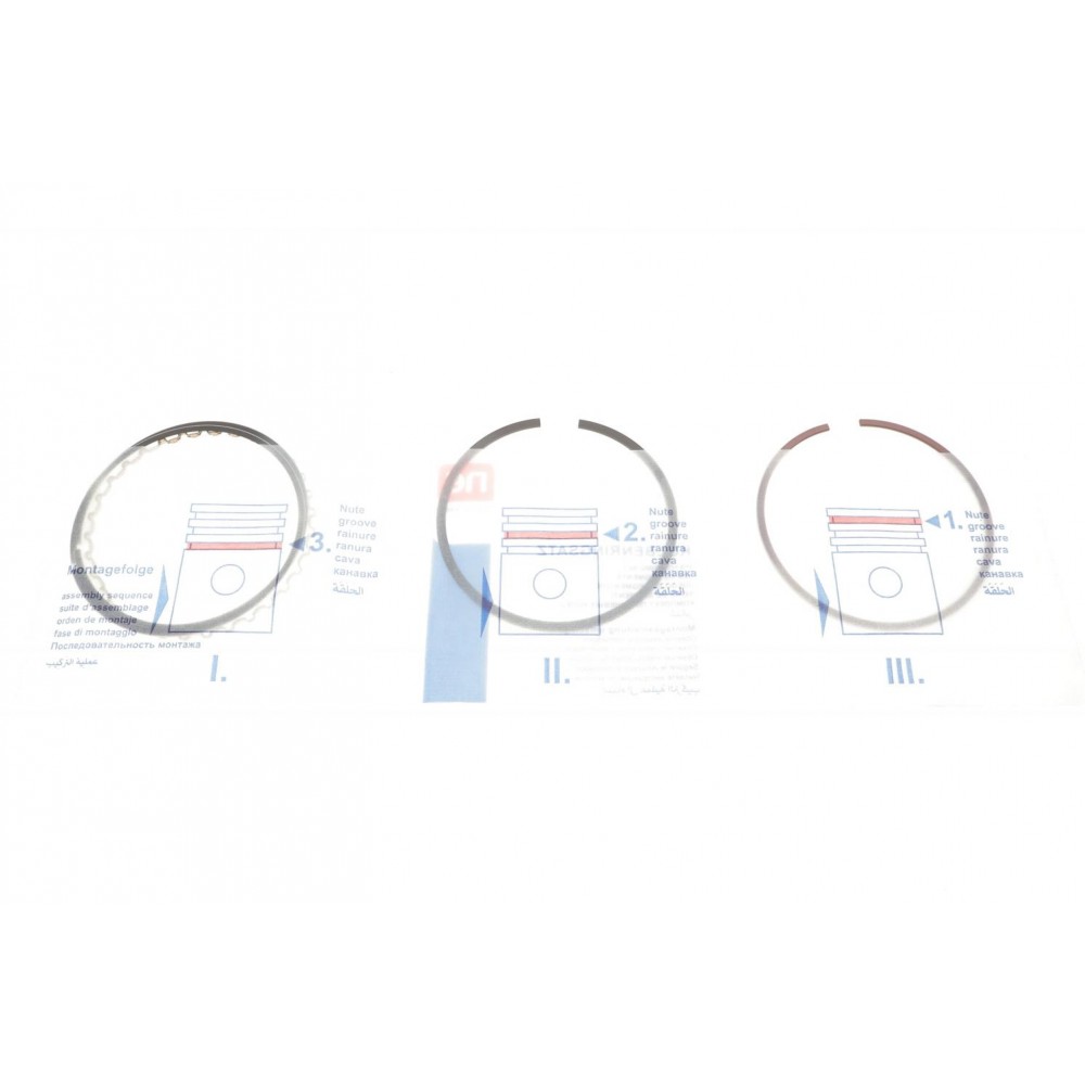 Кільця поршневі Opel Astra/Ascona/Kadett 1.8 86-95 (84.80mm/STD) (1.5-1.5-3.0) = 8935340000