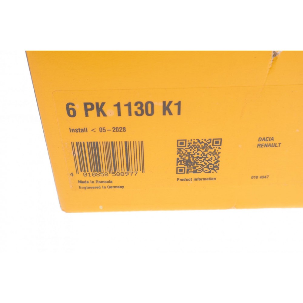 Комплект ременя генератора Renault Kangoo/Megane/Scenic 1.6 16V/1.5 dCi 02- (6PK1130)