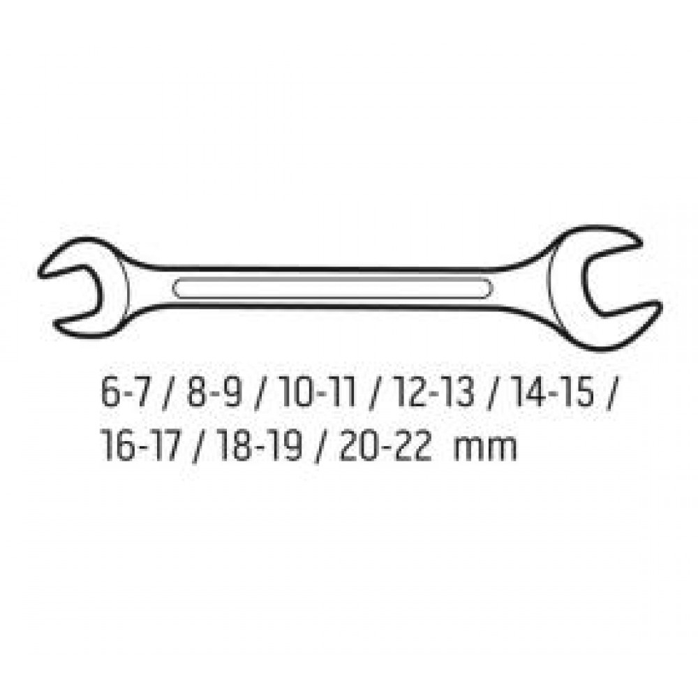 Набір ключів ріжкових 6x7-20x22 mm 8 од.