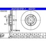 Диск гальмівний (передній) Skoda Fabia/Octavia 96-/Roomster 06-/VW Golf 97-06 (256x22)(з покр.)(вент)