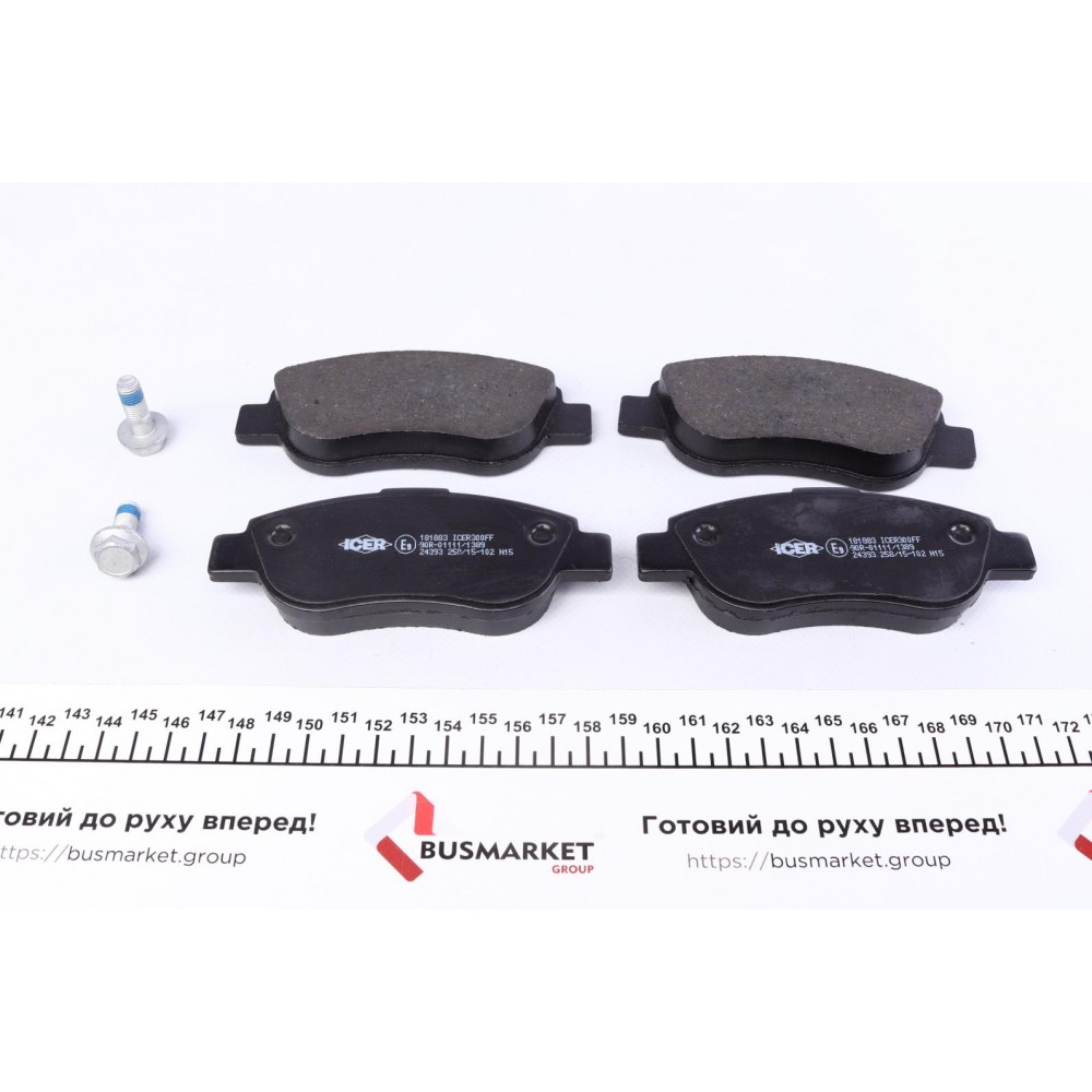 Колодки гальмівні (передні) Renault Megane II 03-/Scenic II 03-08/Fiat Palio 97-/Siena/Albea 01-12