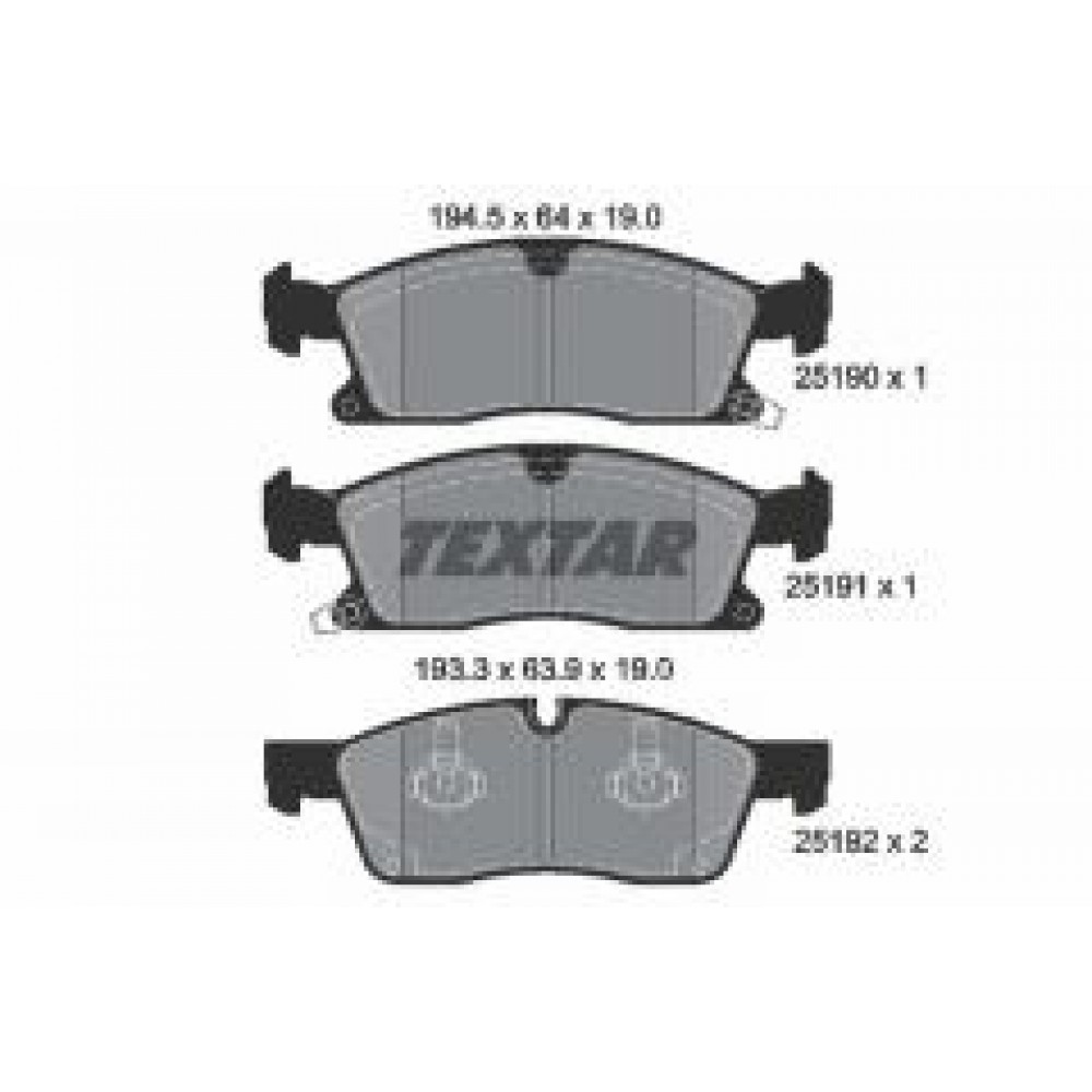 Колодки гальмівні (передні) Jeep Grand Cherokee IV 3.0-6.4 10- (Teves) Q+ (194.5x64x19)