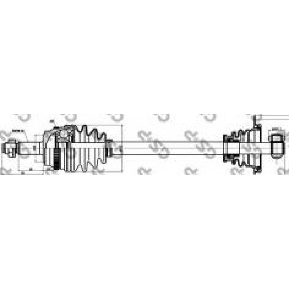 Піввісь Renault Master 2.5DCI 03-06 (L) (28x663x51T) (+ABS) d=37.1