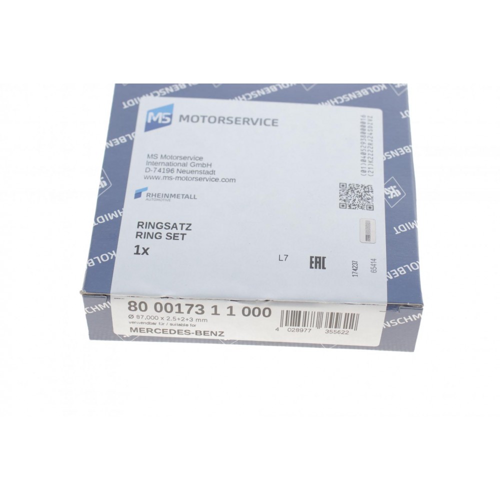 Кільця поршневі DB OM605-606 (87.00mm/STD) (2.5-2-3)