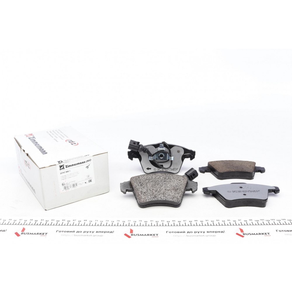 Колодки гальмівні (передні) VW Touareg 2.5TDI 03-10 (Teves) (з датчиком) (з низьким продукуванням пилу)
