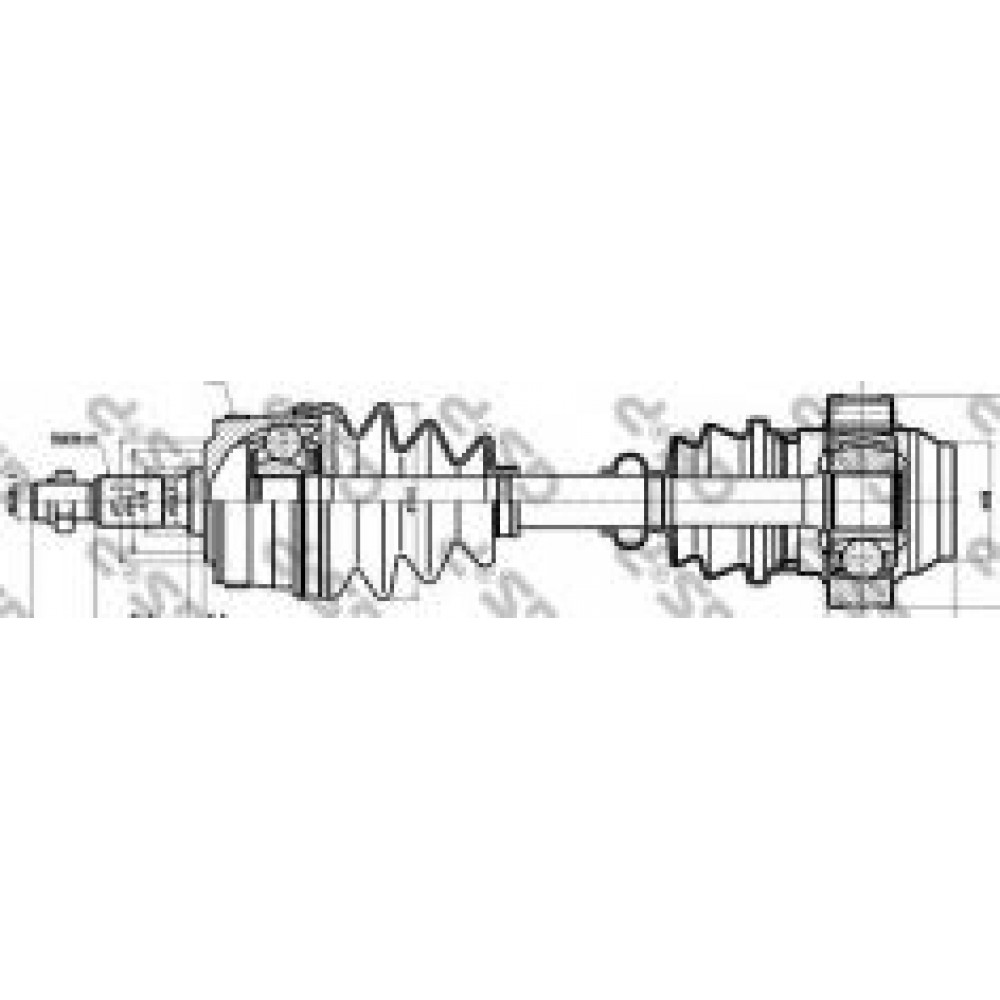 Піввісь MB Vito CDI 99-03 (27x71,5x506x48T) (+ABS)