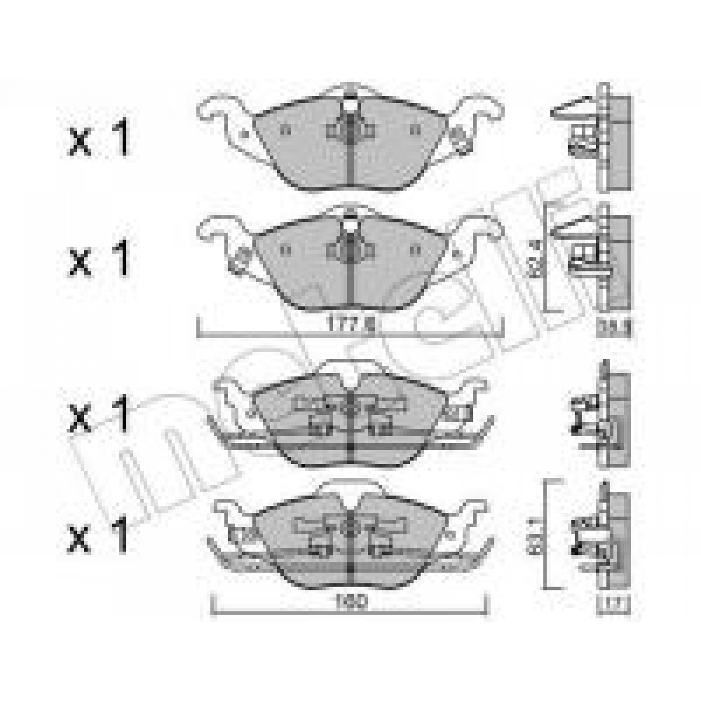 Колодки гальмівні (передні) Opel Astra G 98-09/Chevrolet Corsa 94-02