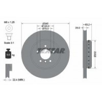 Диск гальмівний (задній) BMW 5 (E60/E61)/ 6 (E63) 03-10 (345x24) PRO+