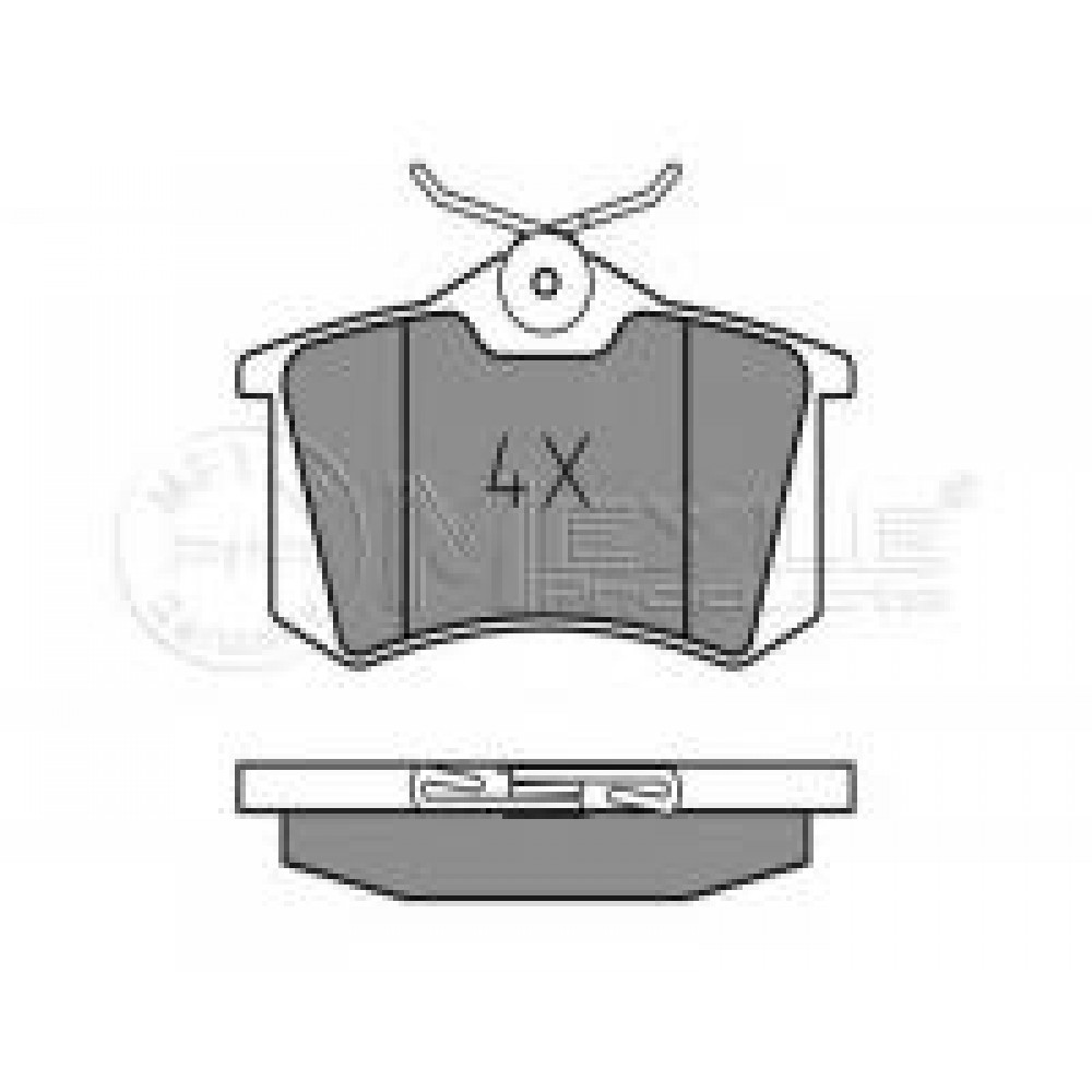 Колодки гальмівні (задні) VW Caddy III 04-/Peugeot 308 07-/Citroen C4 04- (87.1x52.8x17.2)