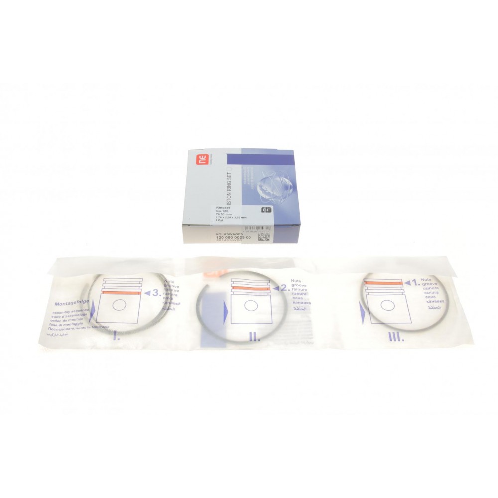 Кільця поршневі VW LT -96/T3/Caddy 1.6D-2.4D -96 (76.50mm/STD) (1.75-2.0-3.0) = 8950320000