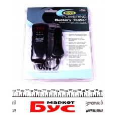Тестер акумуляторів (цифровой/вольтметр) (12v-24v) (DC plug)