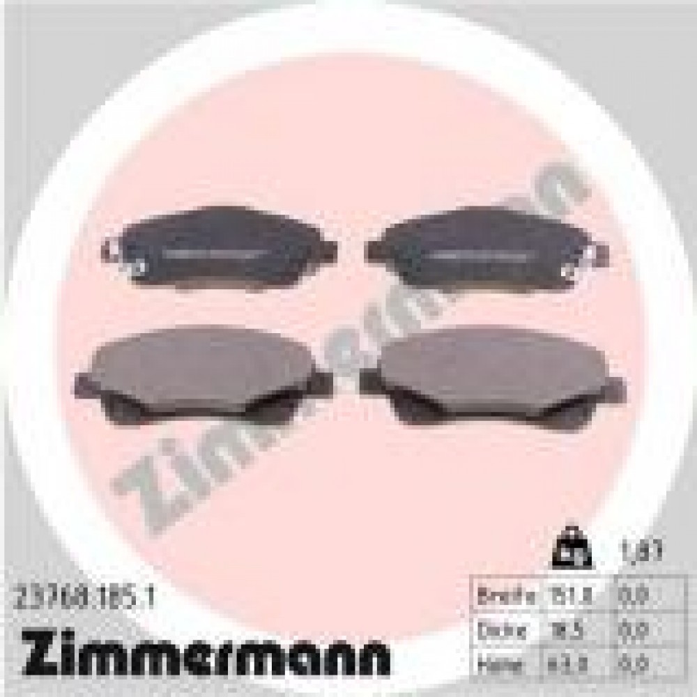 Колодки гальмівні (передні) Toyota Avensis/Corolla 03-09 (Bendix-Bosch)