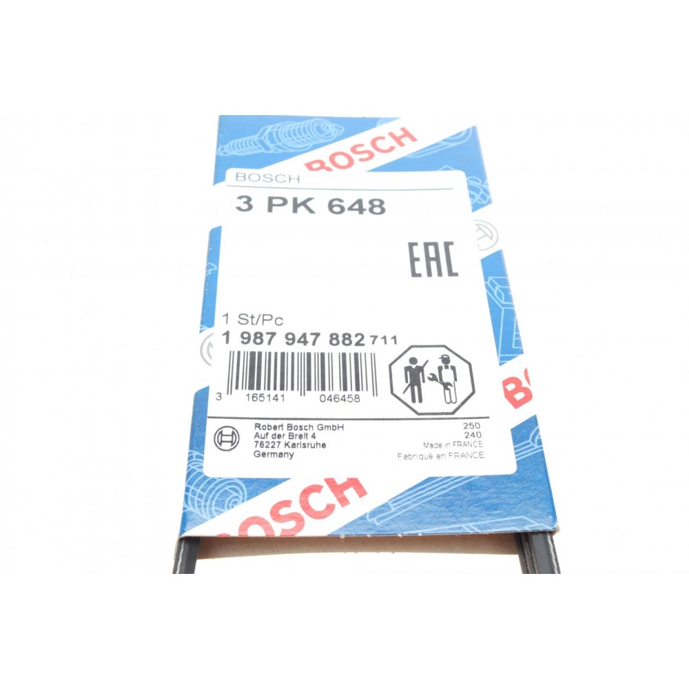 Ремень генератора Ford Fiesta/Escort 1.8D 88-95/Mondeo 2.5-3.0 V6 24V 00-07 (3PK648)