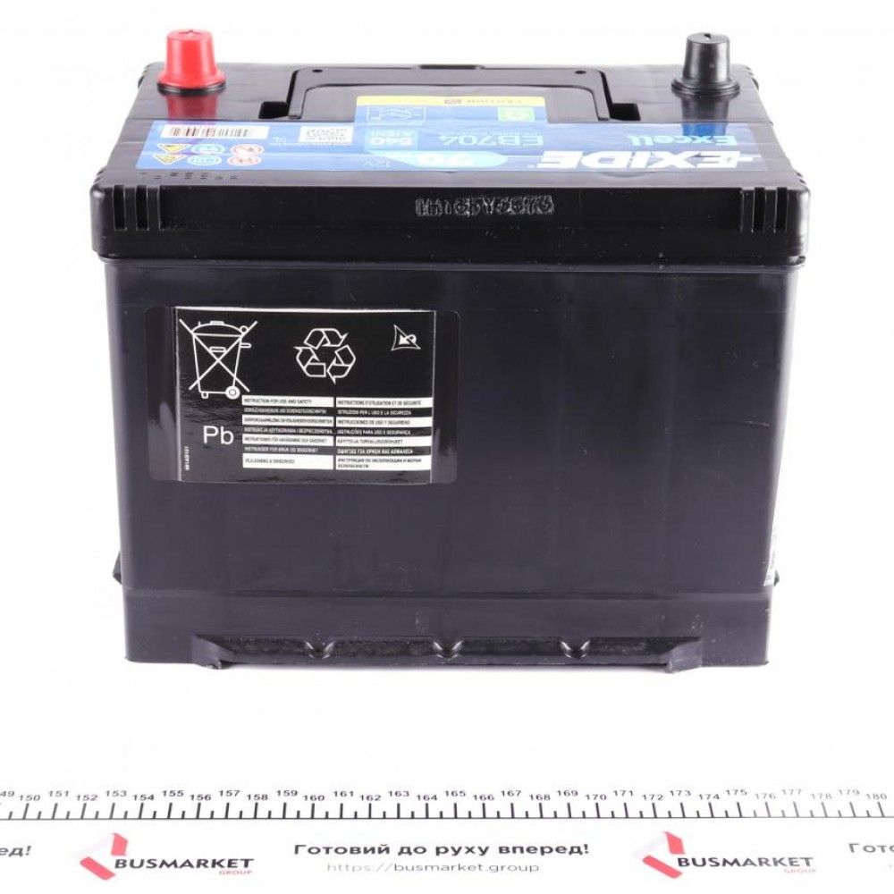 Акумуляторна батарея 70Ah/540A (270x173x222/+R/B9) Excell Азія