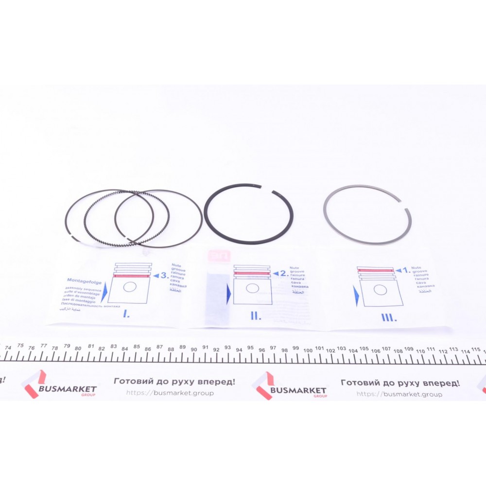 Кільця поршневі BMW 7 (E38)/5 (E39)/X5 (E53) 4.4i 96-05 (92.00mm/STD) (1.5-1.5-2) = 8907470000