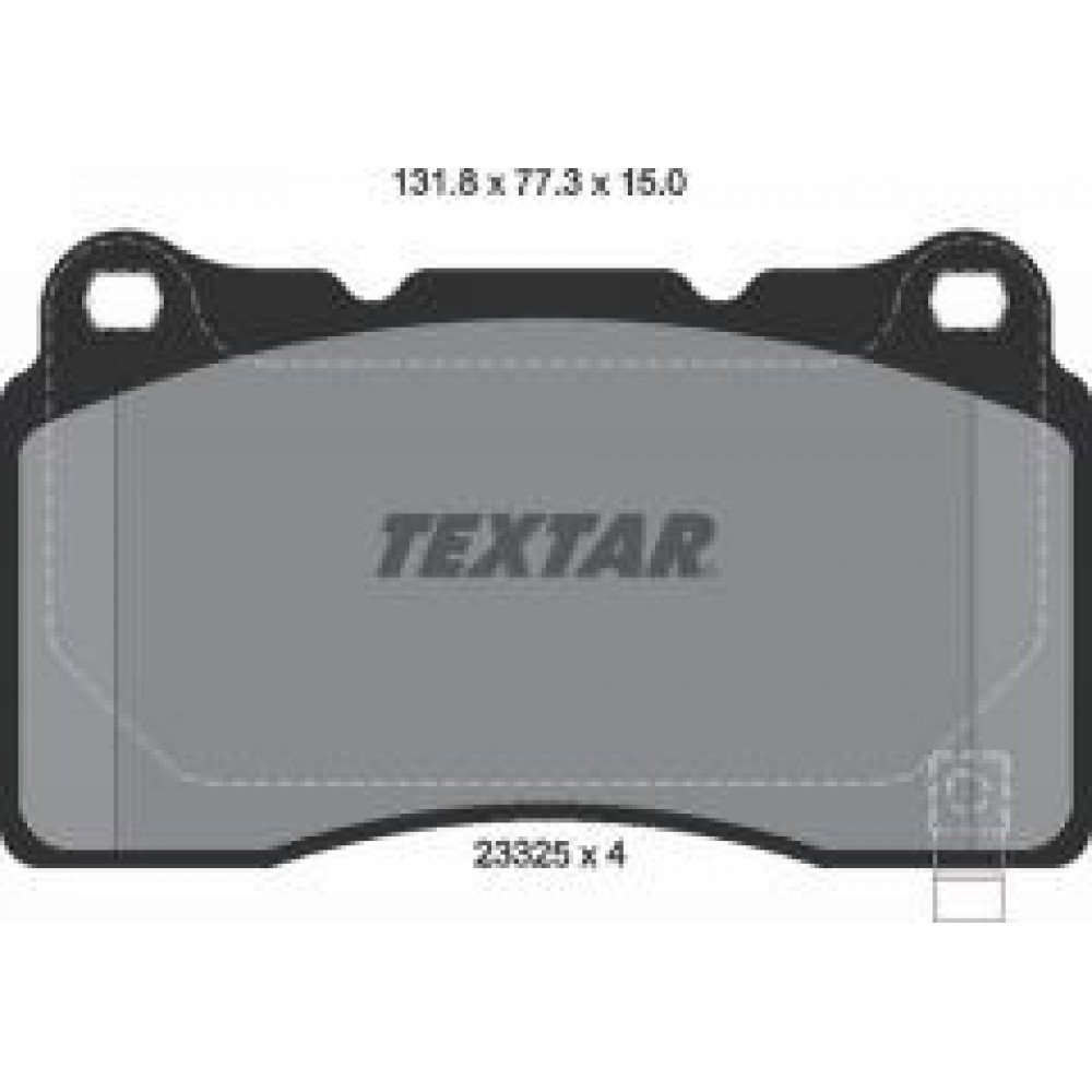 Колодки гальмівні (передні) Tesla Model S/X 13- (Brembo) (131.8x77x.3x15) Q+